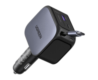 UGREEN Ładowarka samochodowa EC6042x USB-C + USB145W z kablem szara - 1417000 - zdjęcie 2